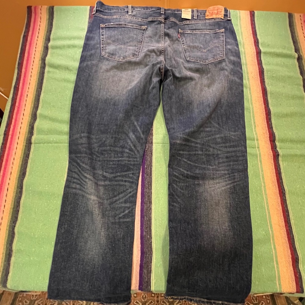 Levis 559 Relaxed Straight Jeans Mens 44x32 Blue Stretch Denim 00559-0609